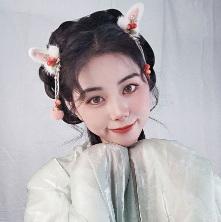 Traditional Chinese Hair Clips Cute Plush Headwear