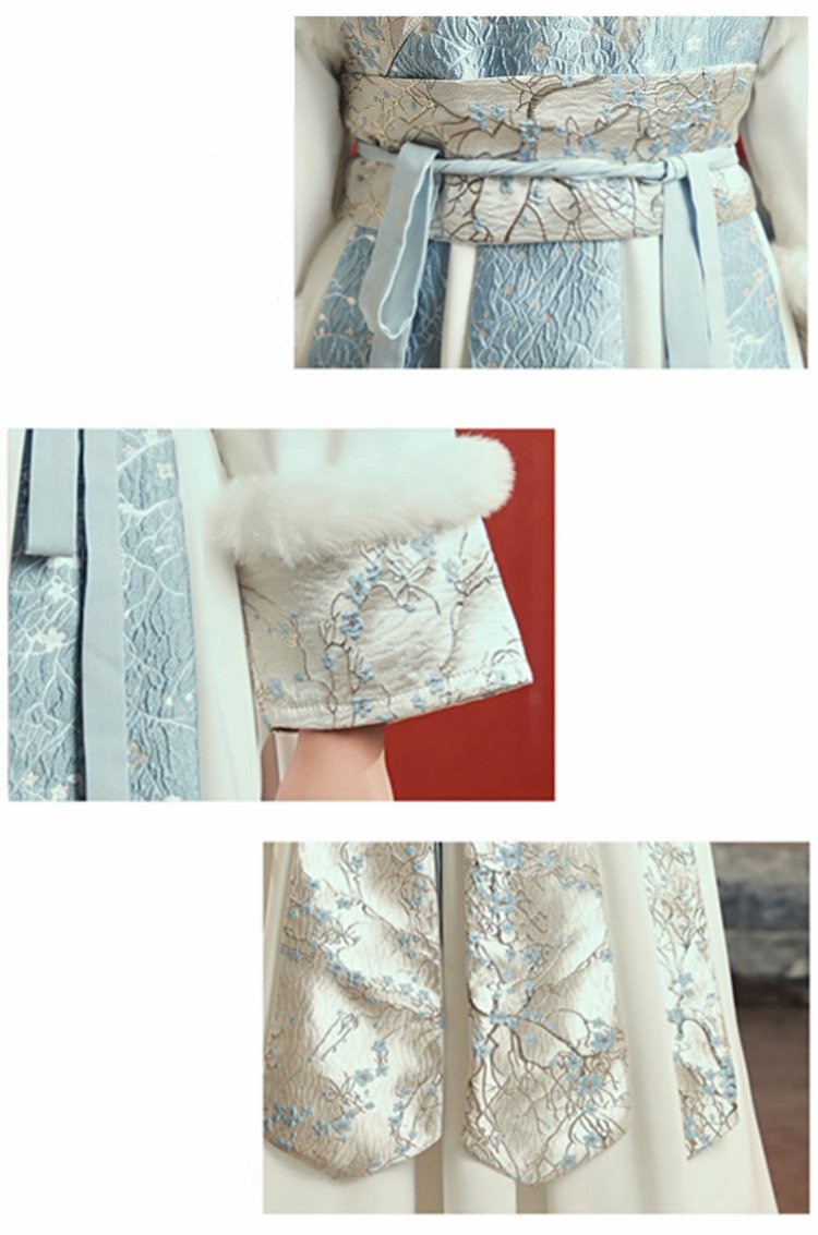Traditional Chinese New Year Dress Girl's Hanfu Winter