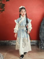 Traditional Chinese New Year Dress Girl’s Hanfu Winter - Image 2