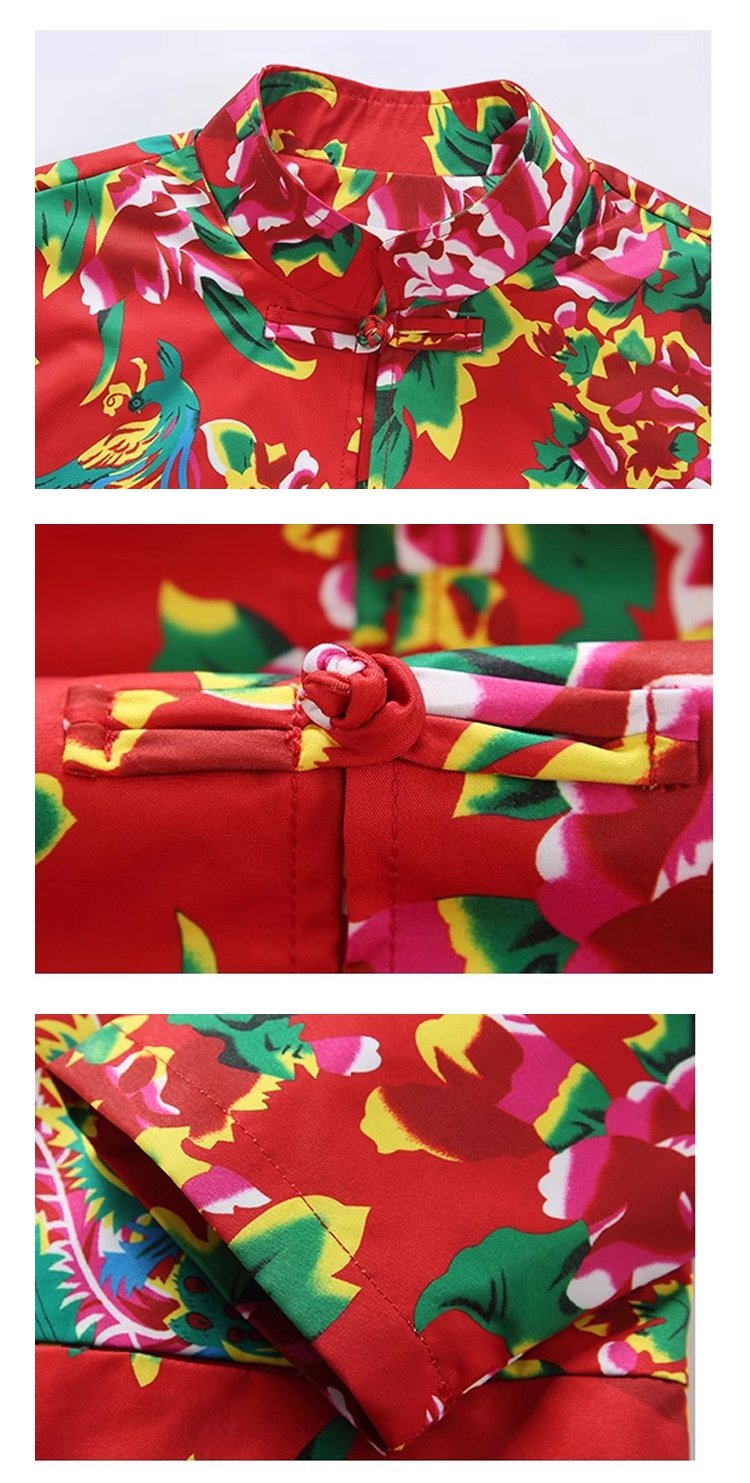 Traditional Chinese Padded Jacket Northeast Blouse Shirt