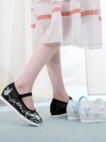Traditional Chinese Shoes Female Embroidered Mesh Shoes