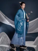 Traditional Hanfu Male Outfit Embroidered Robe - Image 2