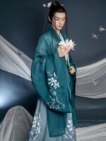 Traditional Hanfu Male Outfit Embroidered Robe