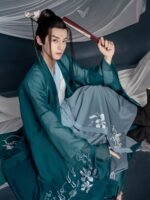 Traditional Hanfu Male Outfit Embroidered Robe - Image 3
