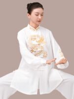 Unisex Tai Chi Kung Fu Uniform Embroidery Wushu Outfit
