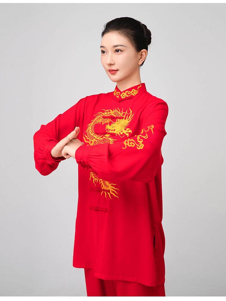 Unisex Tai Chi Kung Fu Uniform Embroidery Wushu Outfit