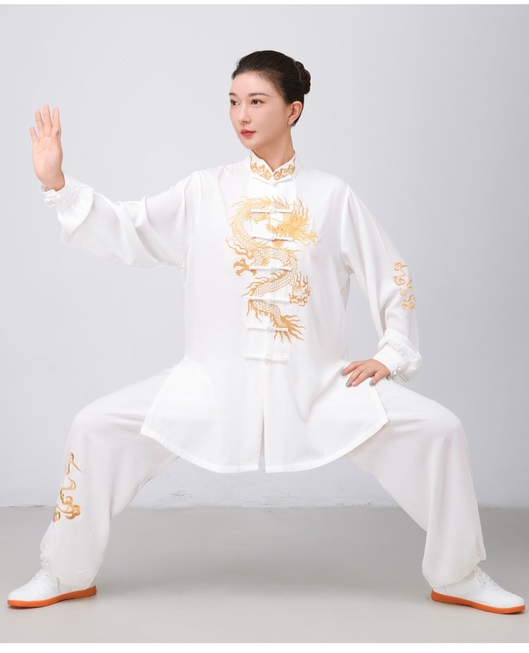 Unisex Tai Chi Kung Fu Uniform Embroidery Wushu Outfit