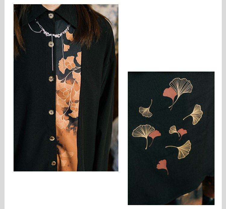 Vintage Black Fall Dress Chinese Modern Hanfu