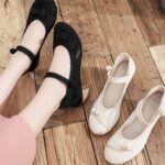 Vintage Chinese Shoes Embroidered Mary Janes