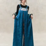 Vintage Embroidered Wide Leg Jumpsuit