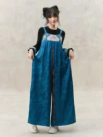 Vintage Embroidered Wide Leg Jumpsuit