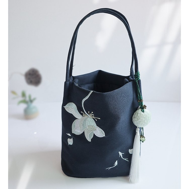 Vintage Canvas Embroidered Handbag