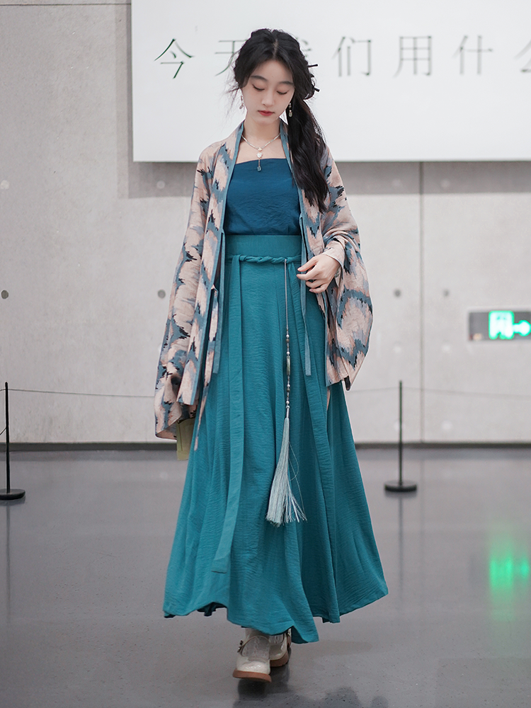 Wei Jin Hanfu Dress Set Blue Daily Hanfu