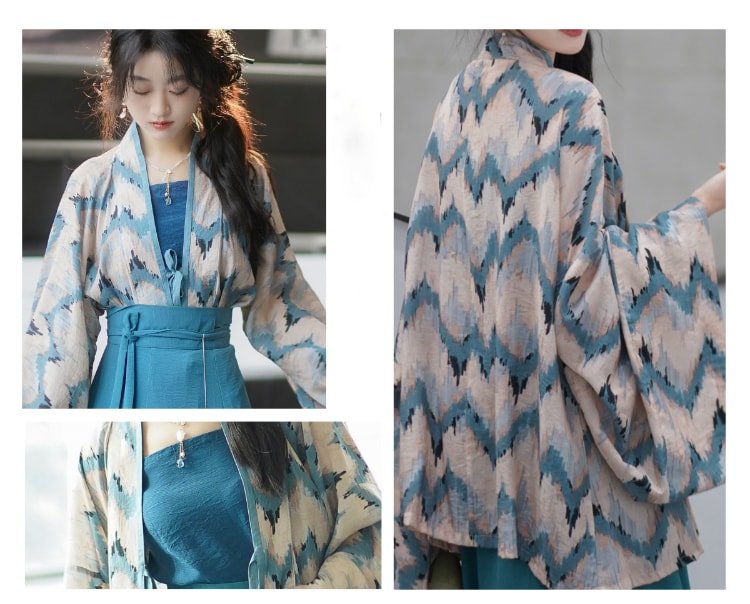 Wei Jin Hanfu Dress Set Blue Daily Hanfu