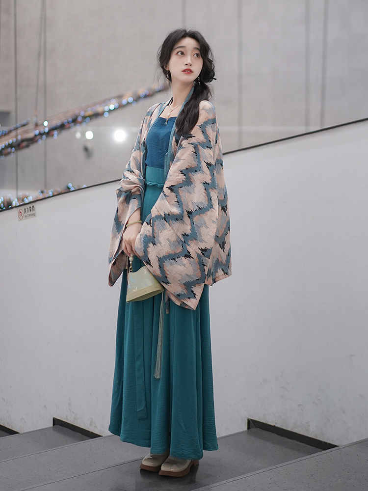 Wei Jin Hanfu Dress Set Blue Daily Hanfu