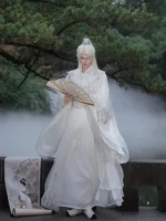 White Hanfu Male Chinese Traditional Clothing - Image 2
