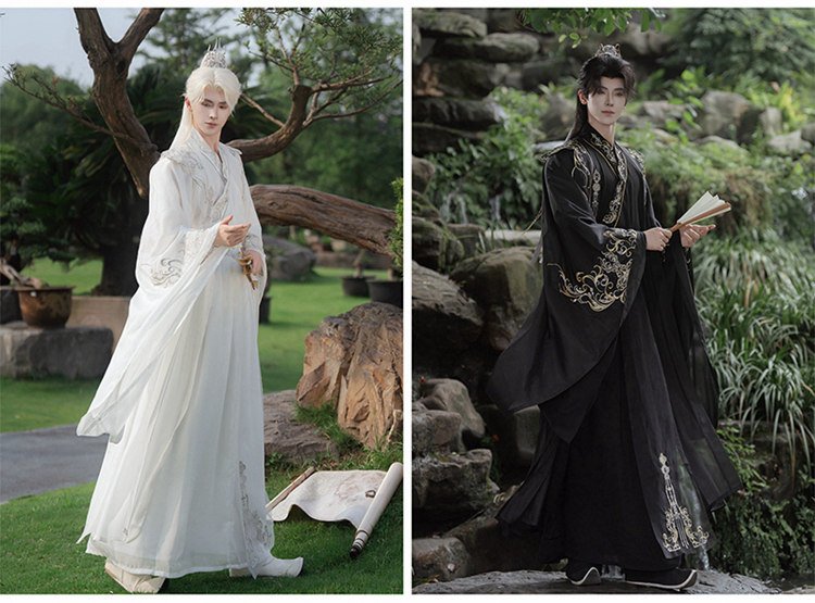 White Hanfu Male Chinese Traditional Clothing
