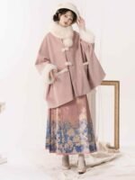 Winter Dress Women Chinese Style Cape Hanfu