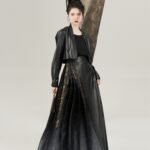 Women Black Dress Ming Dyansty Improved Hanfu