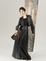 Women Black Dress Ming Dyansty Improved Hanfu - Image 3