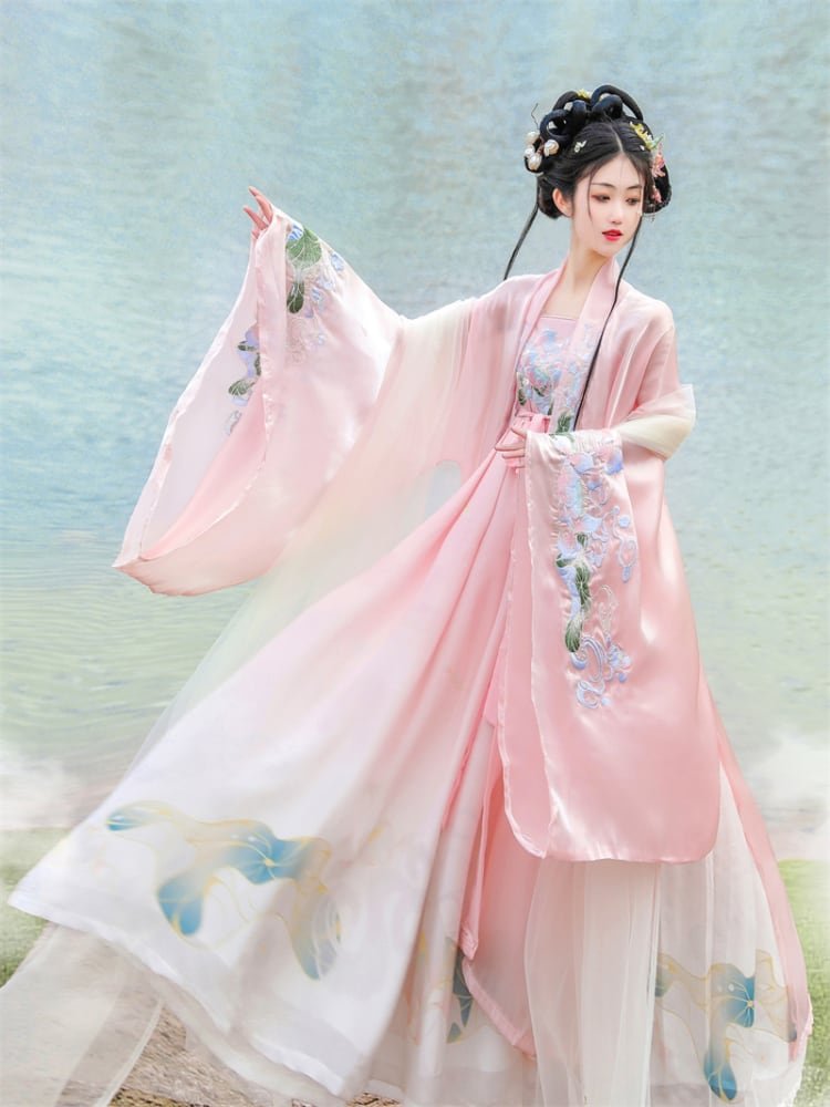 Women Embroidery Hanfu Outfits Chinese Tang Dynasty Dress