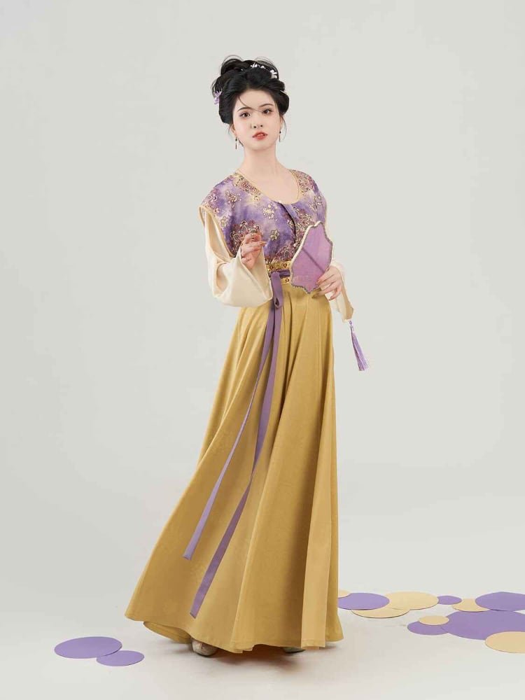Women Hanfu Clothing Tang Dynasty Dunhuang Style Dress