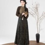 Women Long Dresses with Sun Protection Blouse