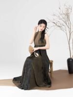 Women Long Dresses with Sun Protection Blouse - Image 5