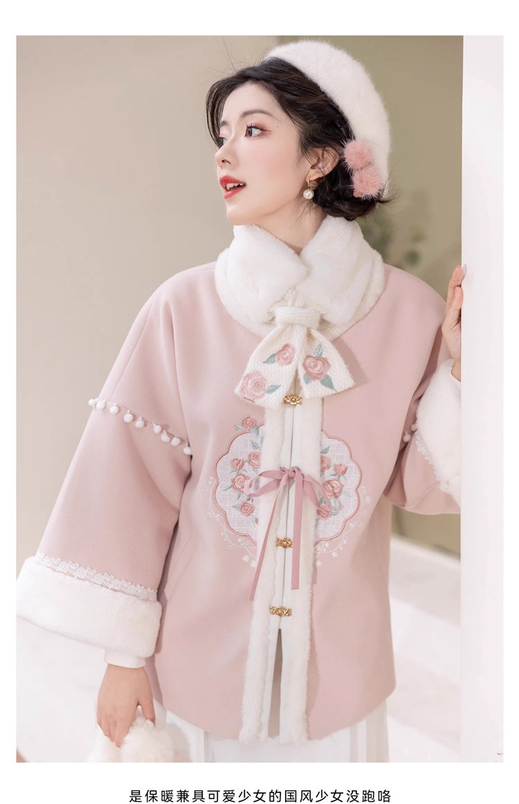 Women Pretty Clothes Embroidery Modern Hanfu Winter