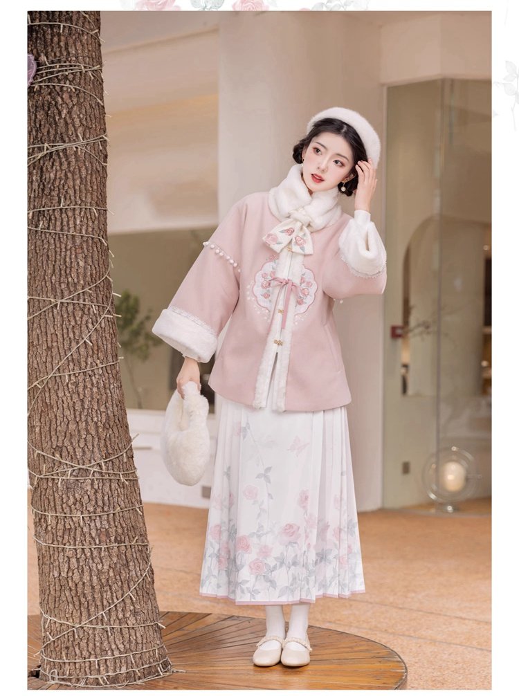 Women Pretty Clothes Embroidery Modern Hanfu Winter
