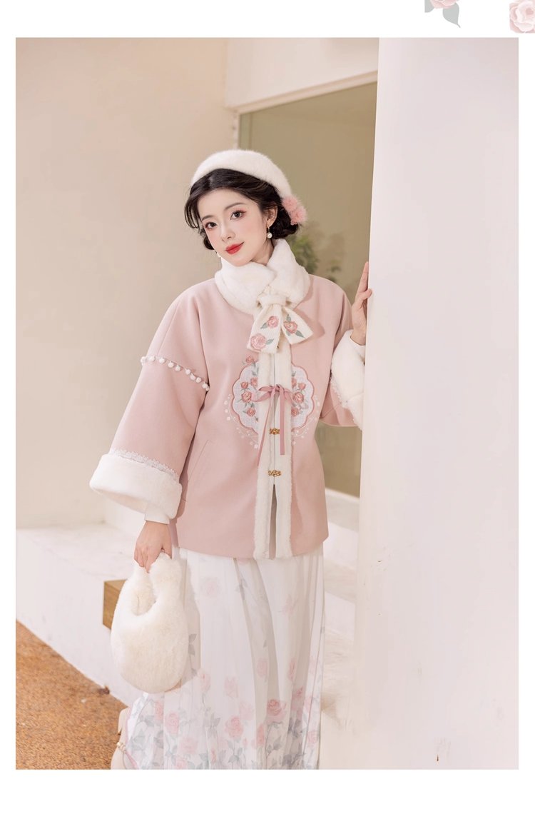 Women Pretty Clothes Embroidery Modern Hanfu Winter