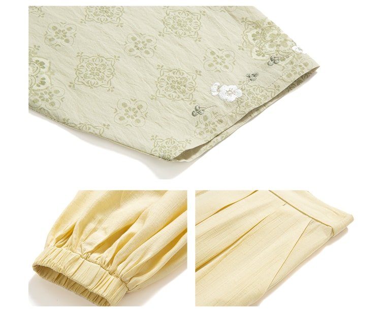 Women Summer WearTang Style Robe and Lantern Pants