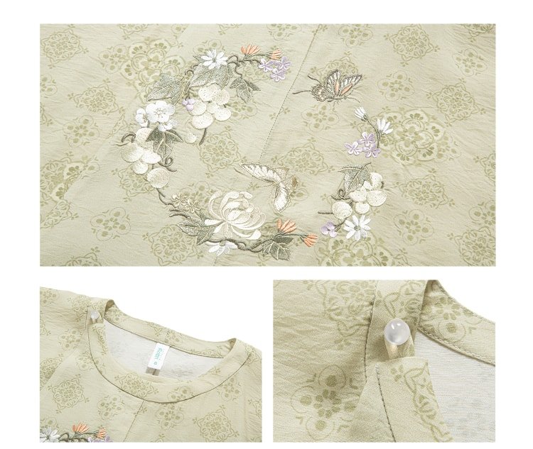 Women Summer WearTang Style Robe and Lantern Pants