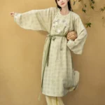Women Summer Wear Tang Style Robe and Lantern Pants