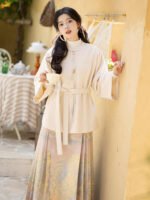 Women Winter Dress Fashion Hanfu Plus Velvet Short Coat