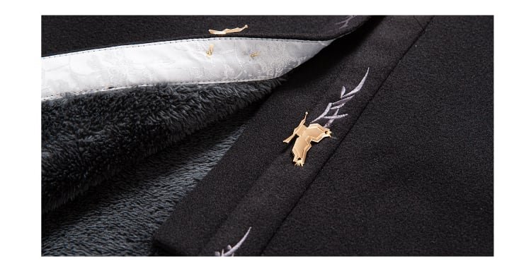 Women Winter Dress Fashion Hanfu Plus Velvet Short Coat