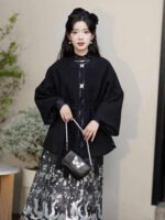 Women Winter Dress Fashion Hanfu Plus Velvet Short Coat - Image 3