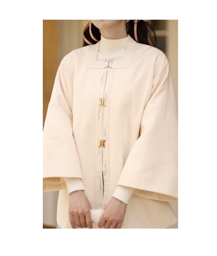 Women Winter Dress Fashion Hanfu Plus Velvet Short Coat