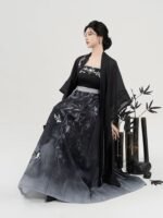 Women’s Black Dress Chinese Style Hanfu Dress - Image 4