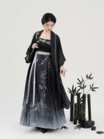 Women’s Black Dress Chinese Style Hanfu Dress - Image 5