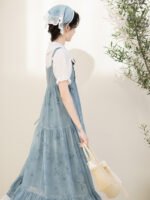 Women’s Blue Dresses Daily Fashion Hanfu Dress - Image 4