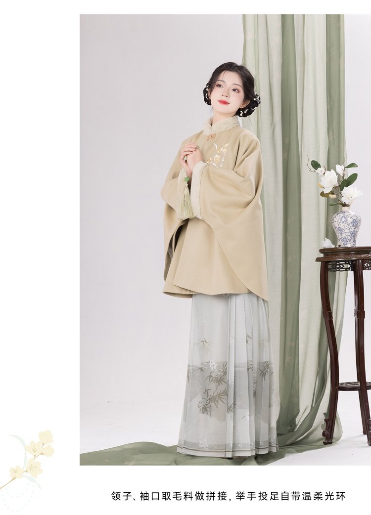 Womens Cape Chinese Woolen Cloak