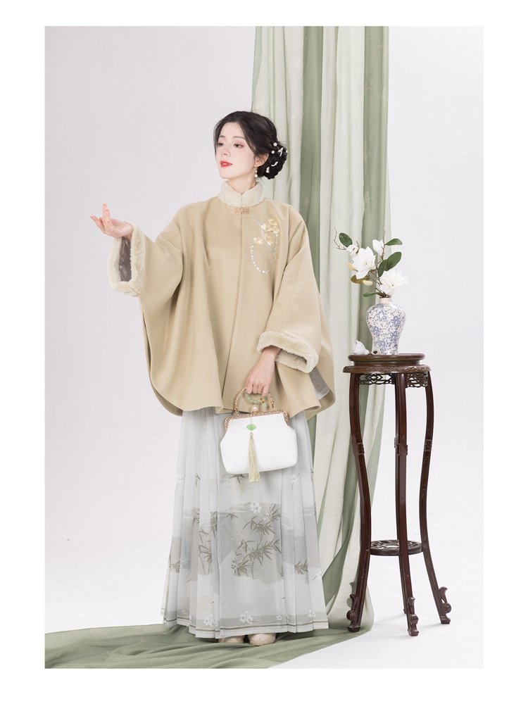 Womens Cape Chinese Woolen Cloak