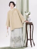 Womens Cape Chinese Woolen Cloak - Image 3