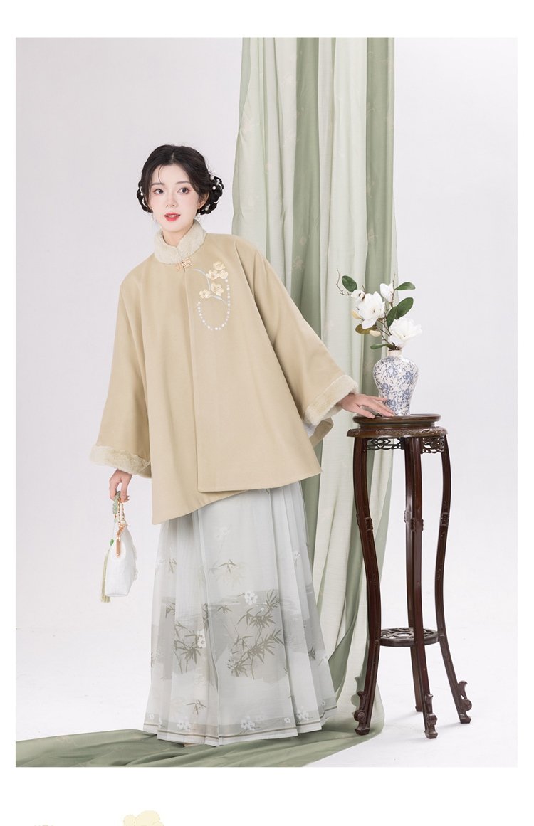 Womens Cape Chinese Woolen Cloak