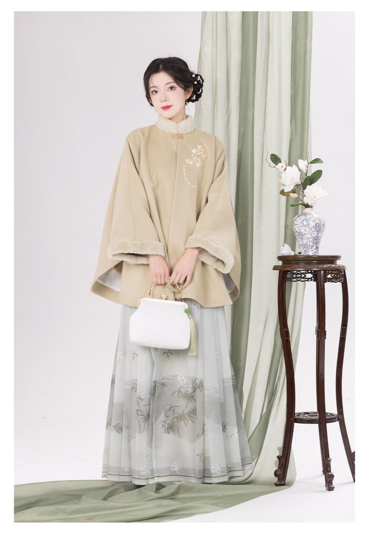 Womens Cape Chinese Woolen Cloak