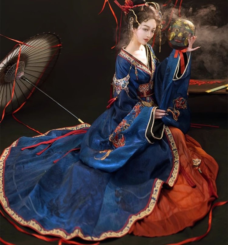 Women's Chinese Traditional Dress Wei Jin Style Hanfu