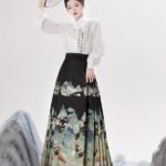 Women’s Clothing Modern Hanfu Shirt Horse Face Skirt