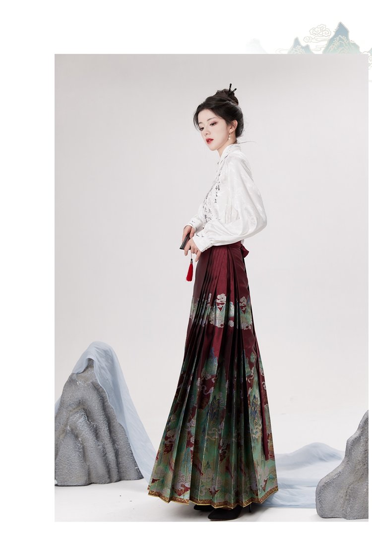 Women's Clothing Modern Hanfu Shirt Horse Face Skirt