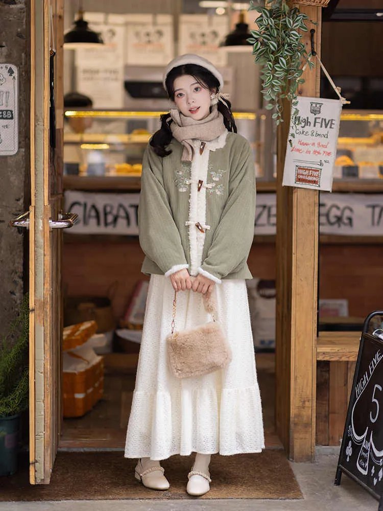 Women's Dress Coats Winter Modern Hanfu Set